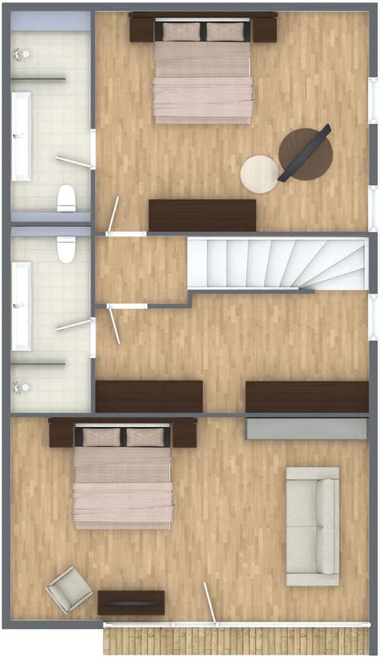 Floor plan penthouse upper floor